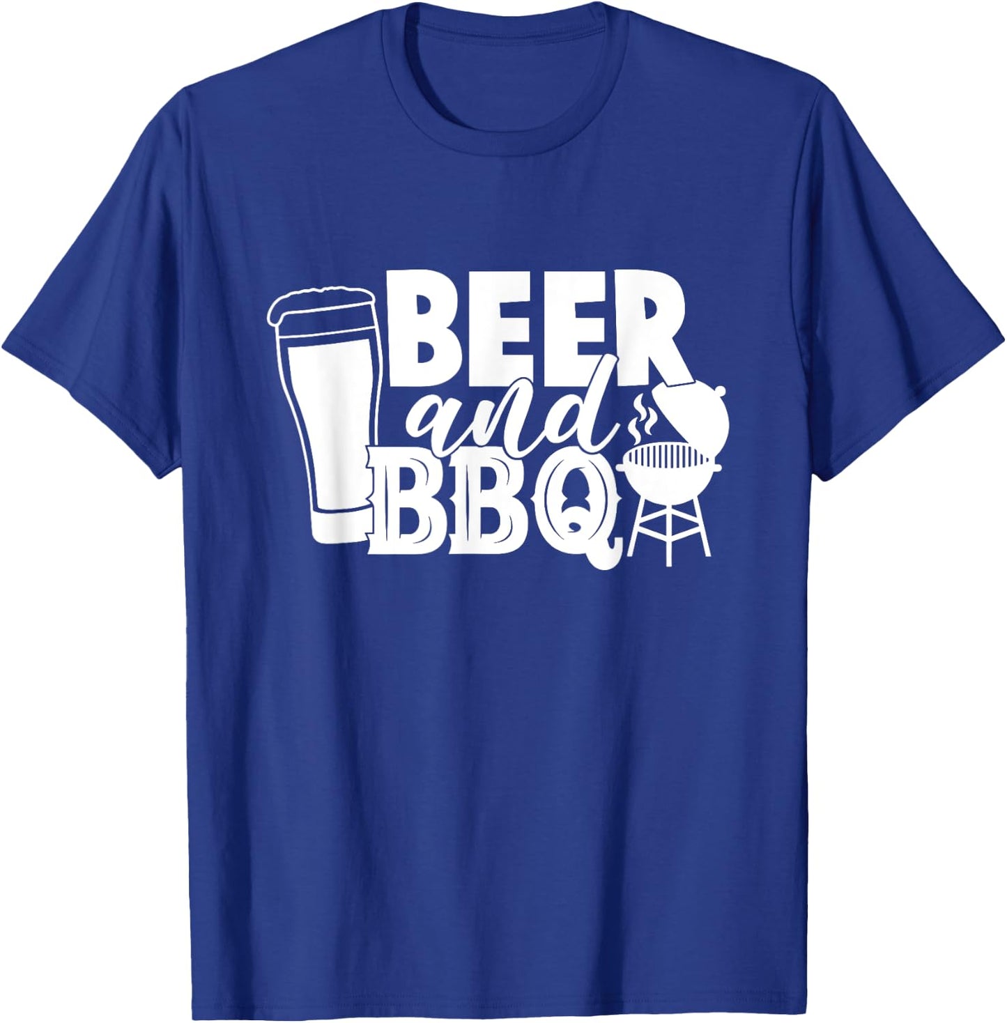 BBQ and Beer. The best summer combination. Cold Beer Hot BBQ T-Shirt - T-Shirt | Royal