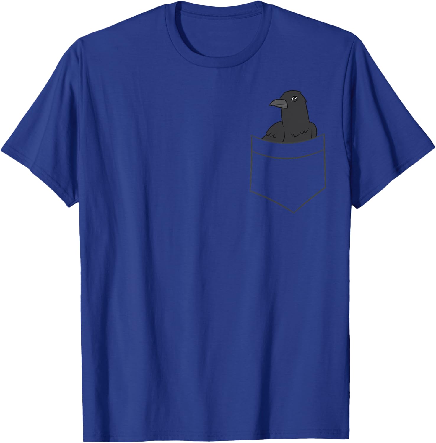 Crow In A Pocket Funny Pocket Crows Raven In Pocket T-Shirt - T-Shirt | Royal
