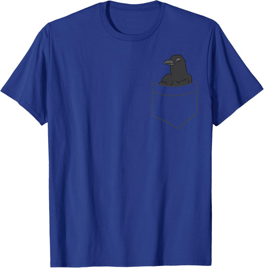 Crow In A Pocket Funny Pocket Crows Raven In Pocket T-Shirt - T-Shirt | Royal