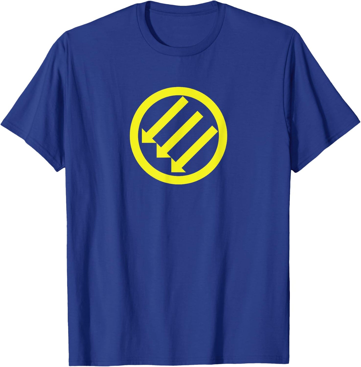 Yellow Three Arrows Iron Front T-Shirt - T-Shirt | Royal