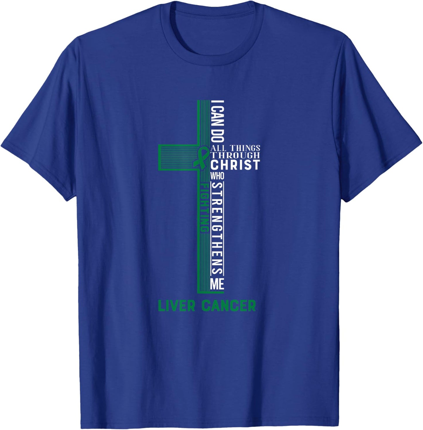 Liver Cancer Fight Cancer Ribbon T-Shirt - T-Shirt | Royal