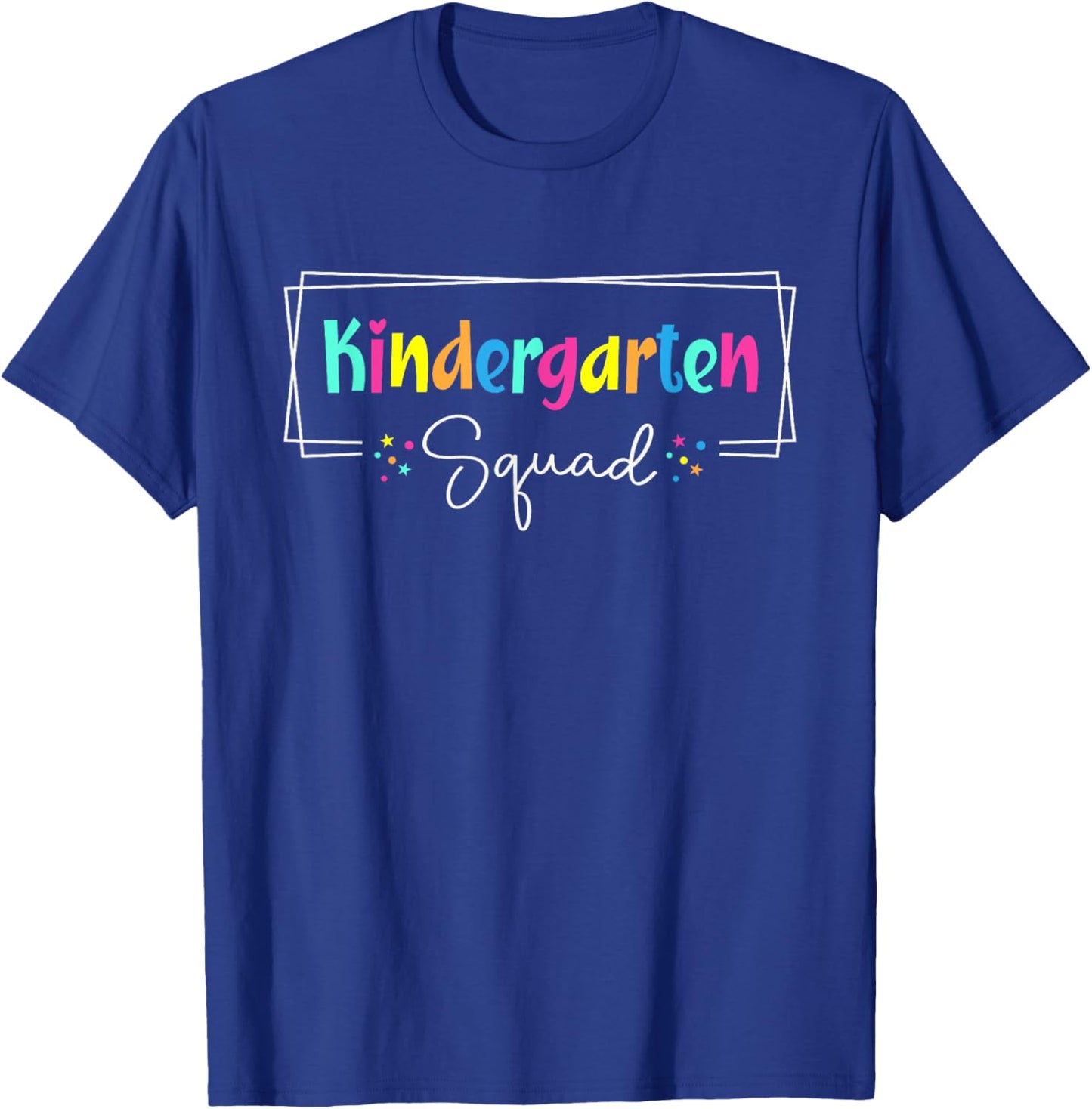 Cute Kindergarten Squad Crew Team Back To School Teacher T-Shirt - T-Shirt | Royal