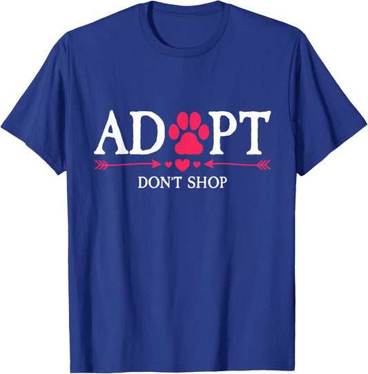 Rescued Is My Favorite Breed Adopt Don't Shop Dog Lovers T-Shirt - T-Shirt | Royal