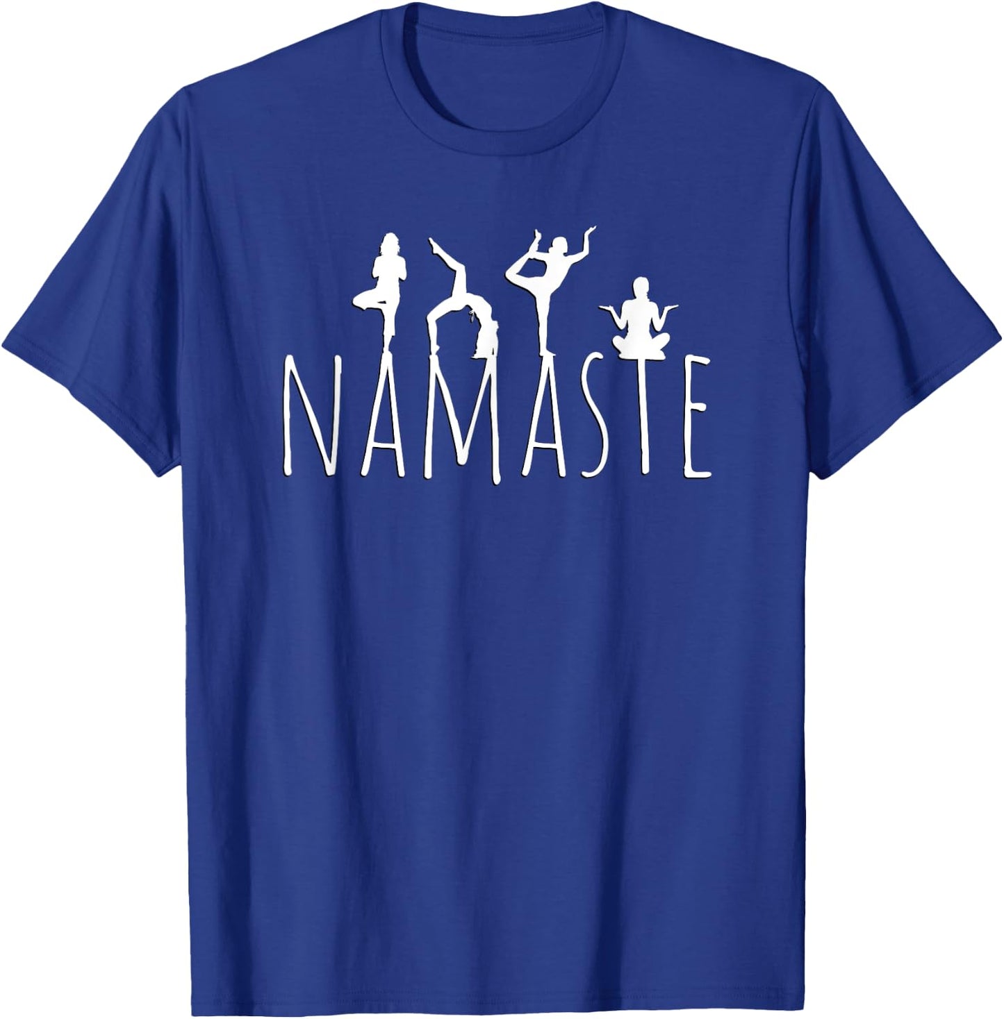 Namaste Yoga Poses Zen Fitness Women Workout Wear T-Shirt - T-Shirt | Royal