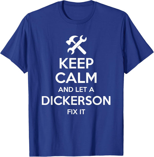 DICKERSON Funny Surname Birthday Family Tree Reunion Gift T-Shirt - T-Shirt | Royal