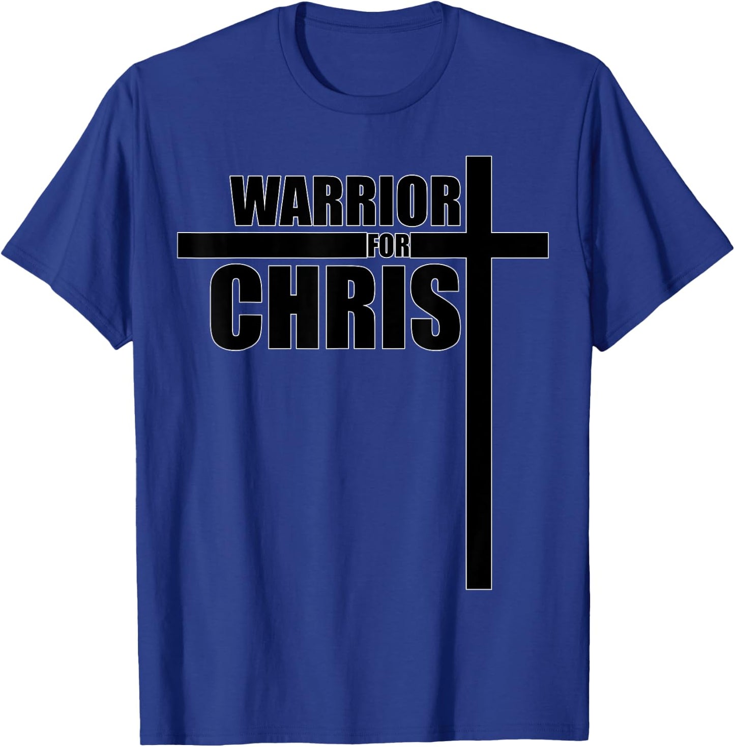 Positive And Encouraging Christian Cross Warrior For Christ T-Shirt - T-Shirt | Royal