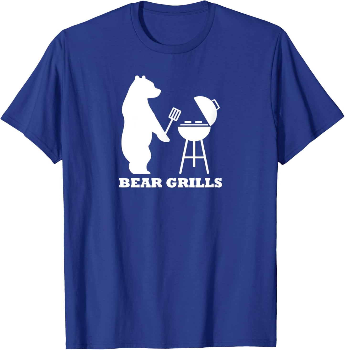 Bear Grills- Funny Bear Grilling BBQ Grill Bear Gifts T-Shirt - T-Shirt | Royal