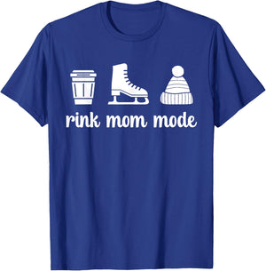 Rink Mom Mode Figure Skating Mom Of A Figure Skater Mama T-Shirt - T-Shirt | Royal