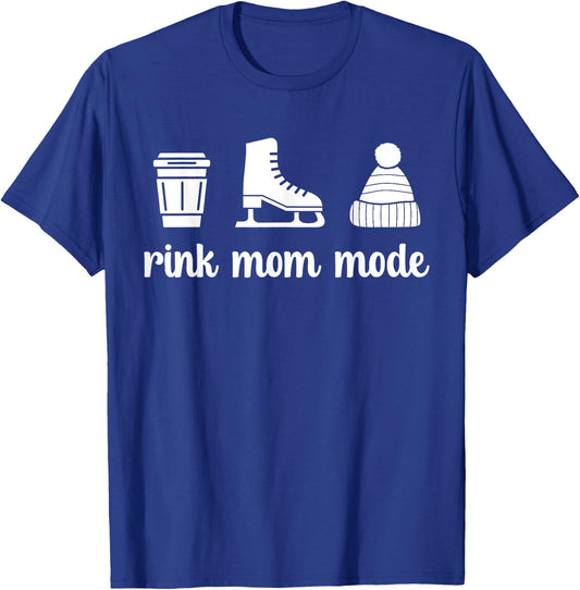 Rink Mom Mode Figure Skating Mom Of A Figure Skater Mama T-Shirt - T-Shirt | Royal