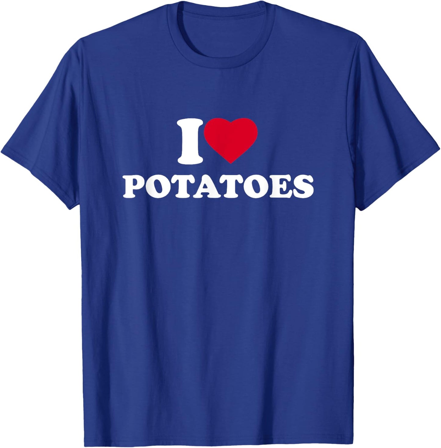 I Love Heart Potatoes Lover Vegetable Food T-Shirt - T-Shirt | Royal