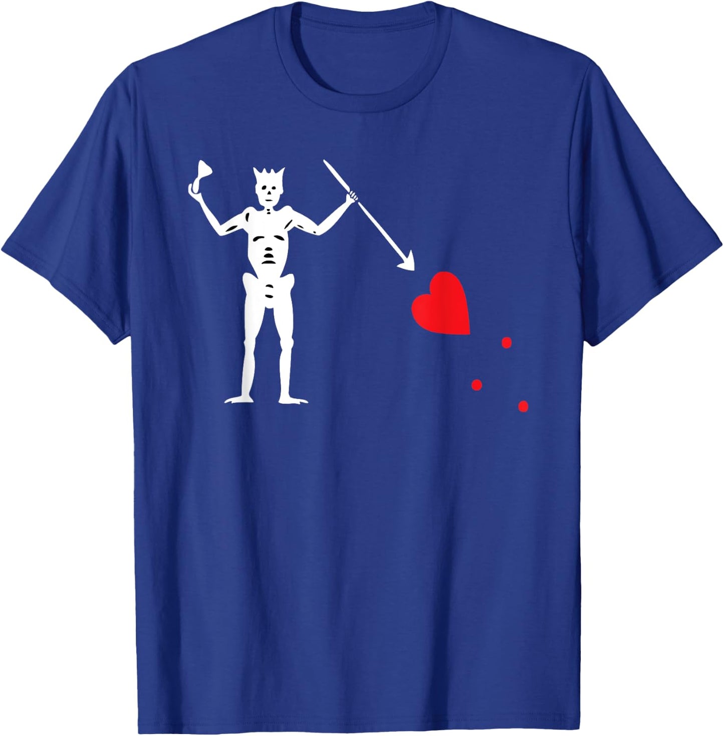Teerific Teez: PIRATE FLAG (BLACK BEARD) T-Shirt - T-Shirt | Royal
