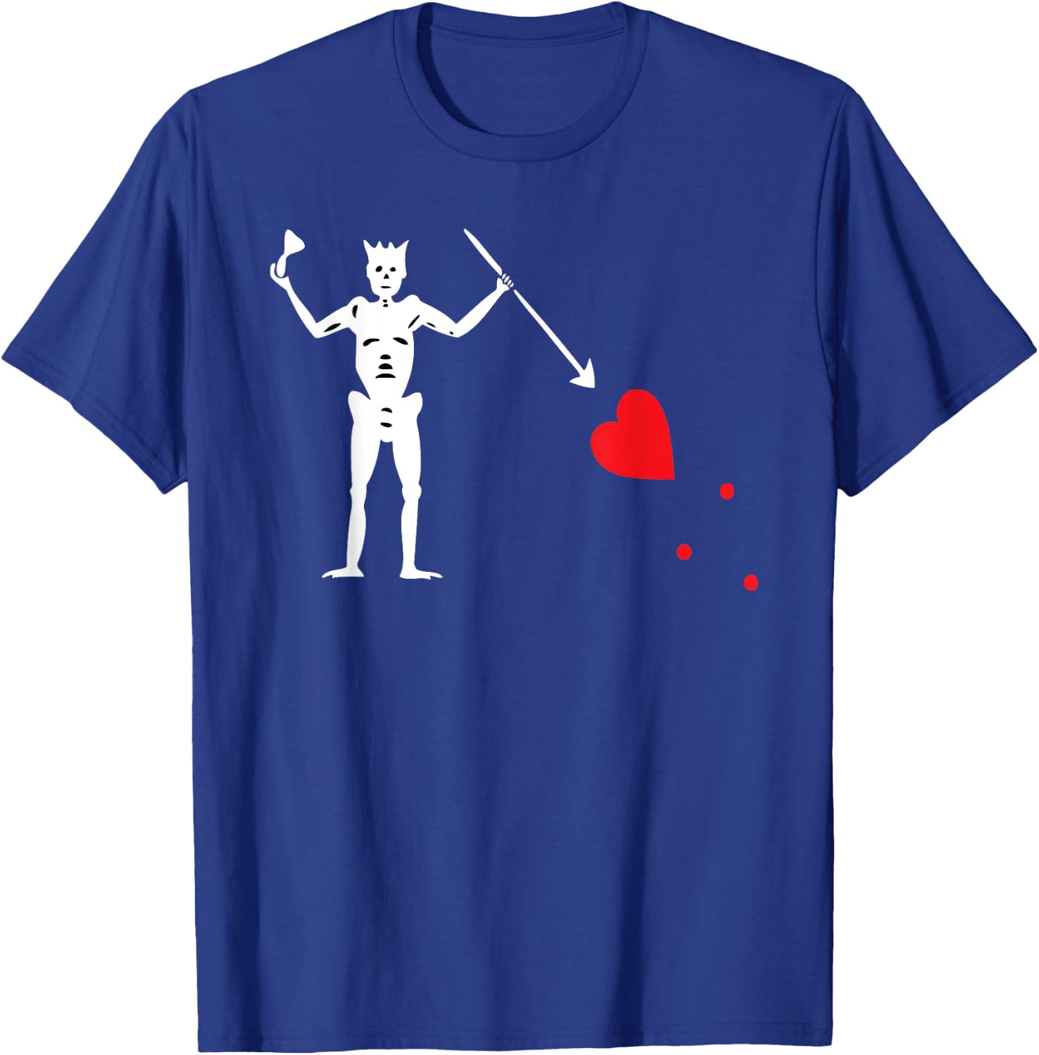 Teerific Teez: PIRATE FLAG (BLACK BEARD) T-Shirt - T-Shirt | Royal