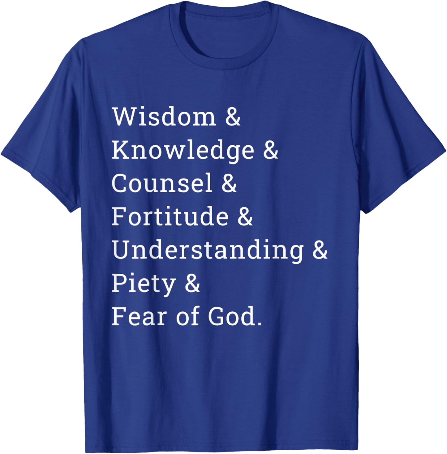 7 Gifts Of The Holy Spirit T-Shirt - T-Shirt | Royal