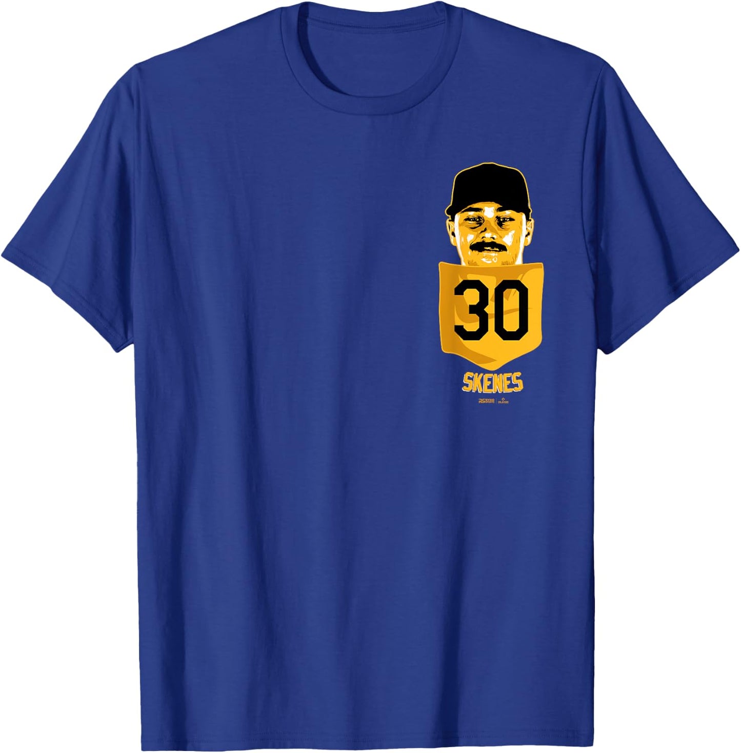 Paul Skenes Pittsburgh Baseball Pocket MLBPA T-Shirt - T-Shirt | Royal