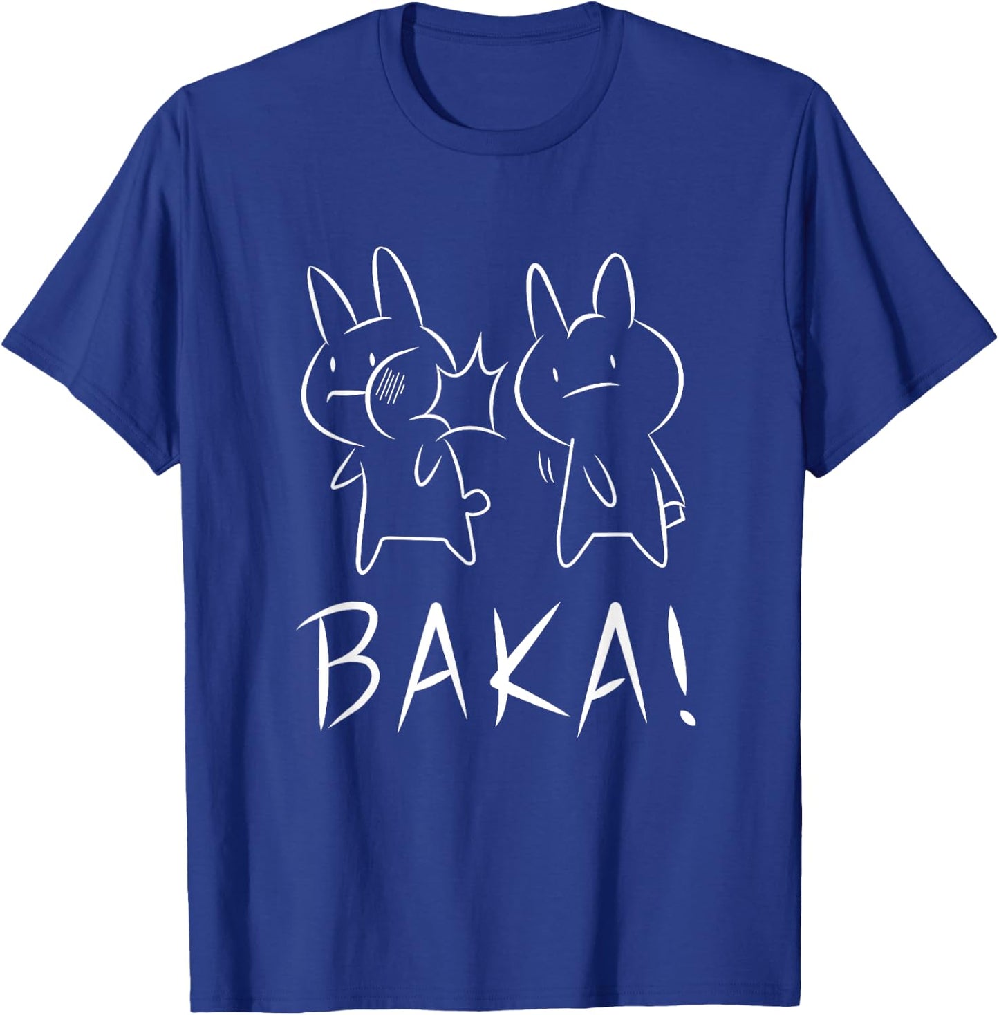 Funny Kawaii Baka Rabbit Slap Anime and Manga T-Shirt - T-Shirt | Royal