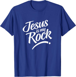 Jesus Is My Rock for Believers Christ and God T-Shirt - T-Shirt | Royal