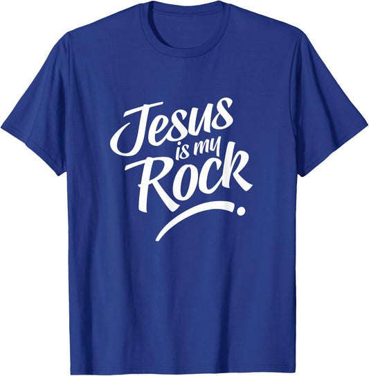 Jesus Is My Rock for Believers Christ and God T-Shirt - T-Shirt | Royal