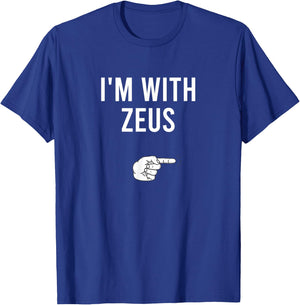 I'm With Zeus Halloween Costume Party Matching Zeus T-Shirt - T-Shirt | Royal