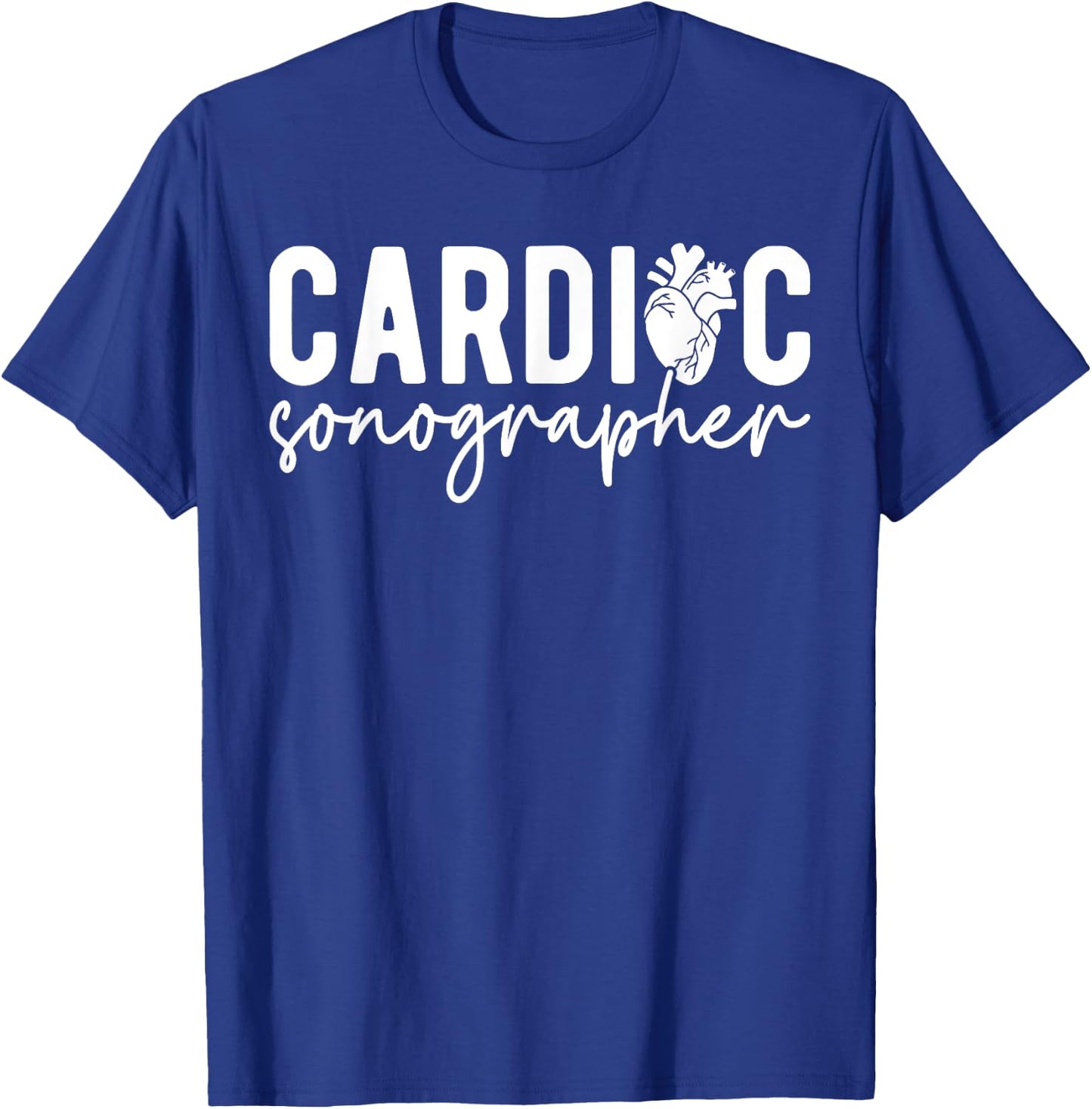 Cardiac Sonographer Cardiac Sonography Ultrasound Student T-Shirt - T-Shirt | Royal