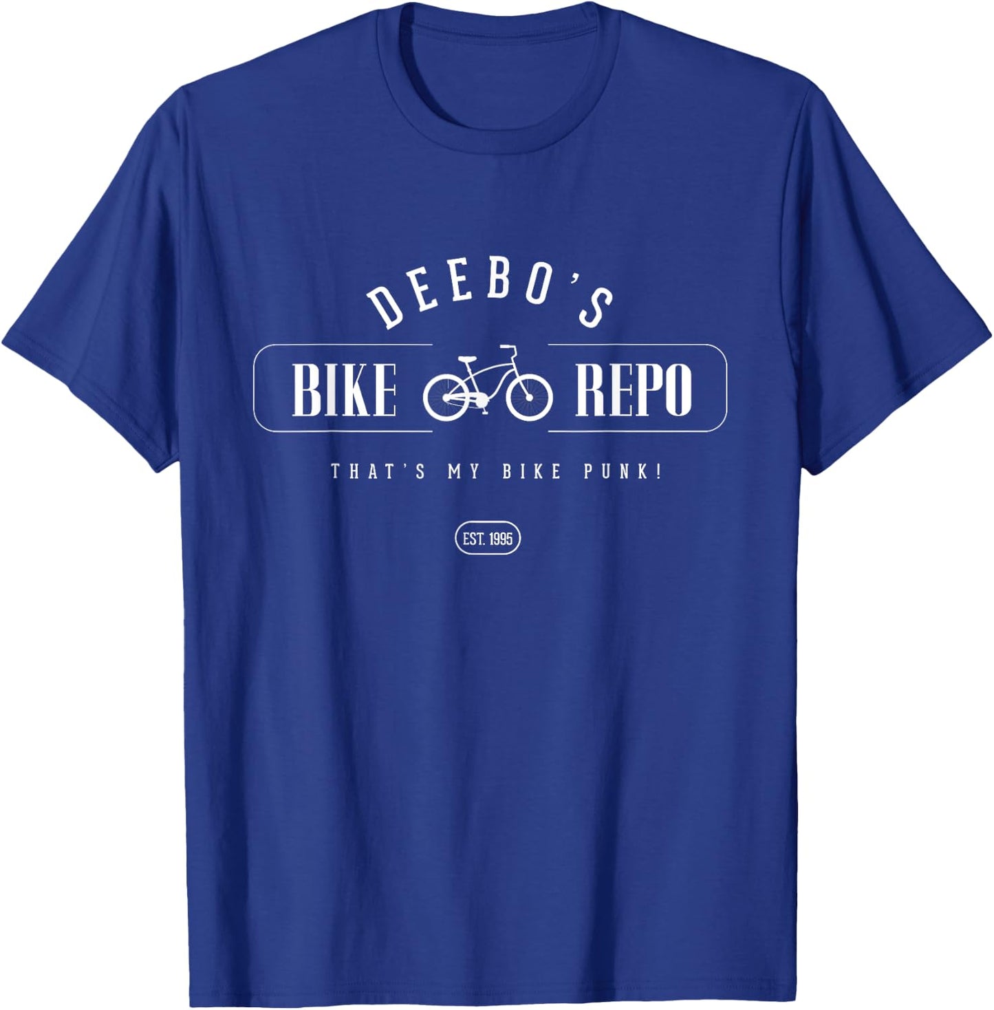 Deebo's Bike Repo - "That's my bike punk!" Est. 1995 T-Shirt - T-Shirt | Royal