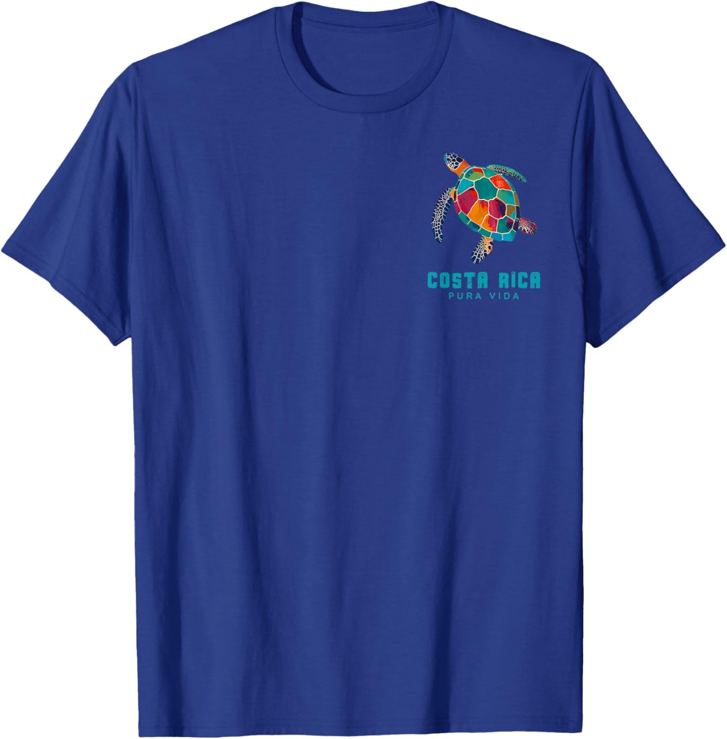 Costa Rica Pura Vida Vintage Vacation Shirt Beach Sea Turtle T-Shirt - T-Shirt | Royal