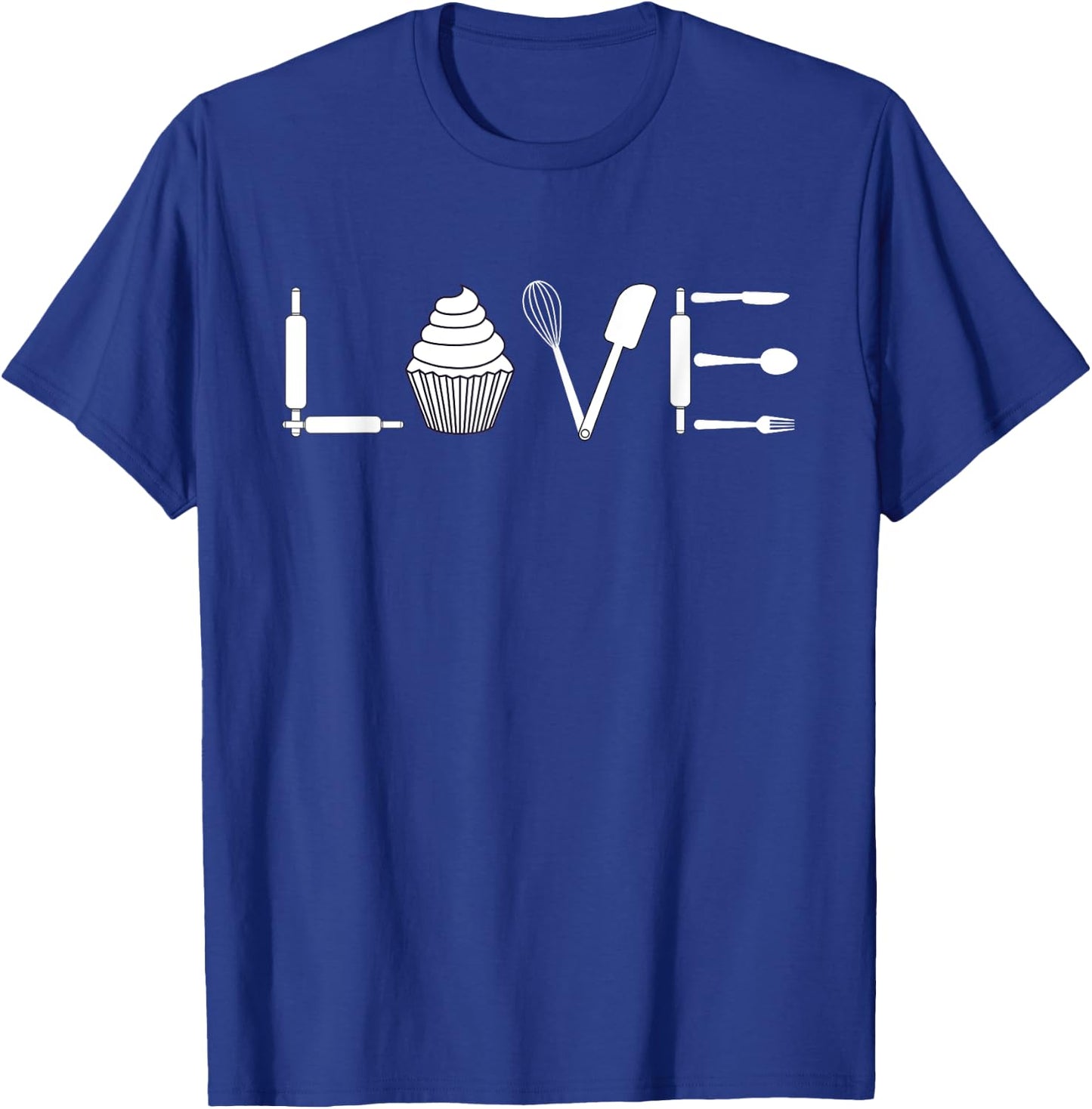 Love - Funny Cupcake Baker Pastry Baking Gift T-Shirt - T-Shirt | Royal