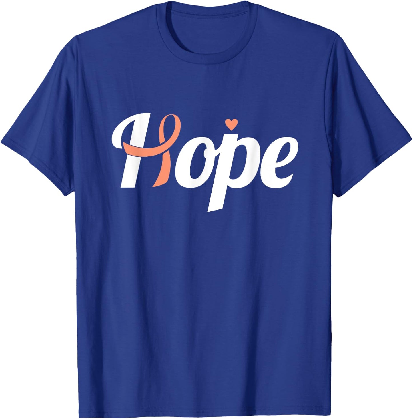 Endometrial Cancer Hope Uterine Cancer Ribbon Awareness T-Shirt - T-Shirt | Royal