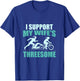 I Support My Wifes Threesome Triathlon T-Shirt - T-Shirt | Royal