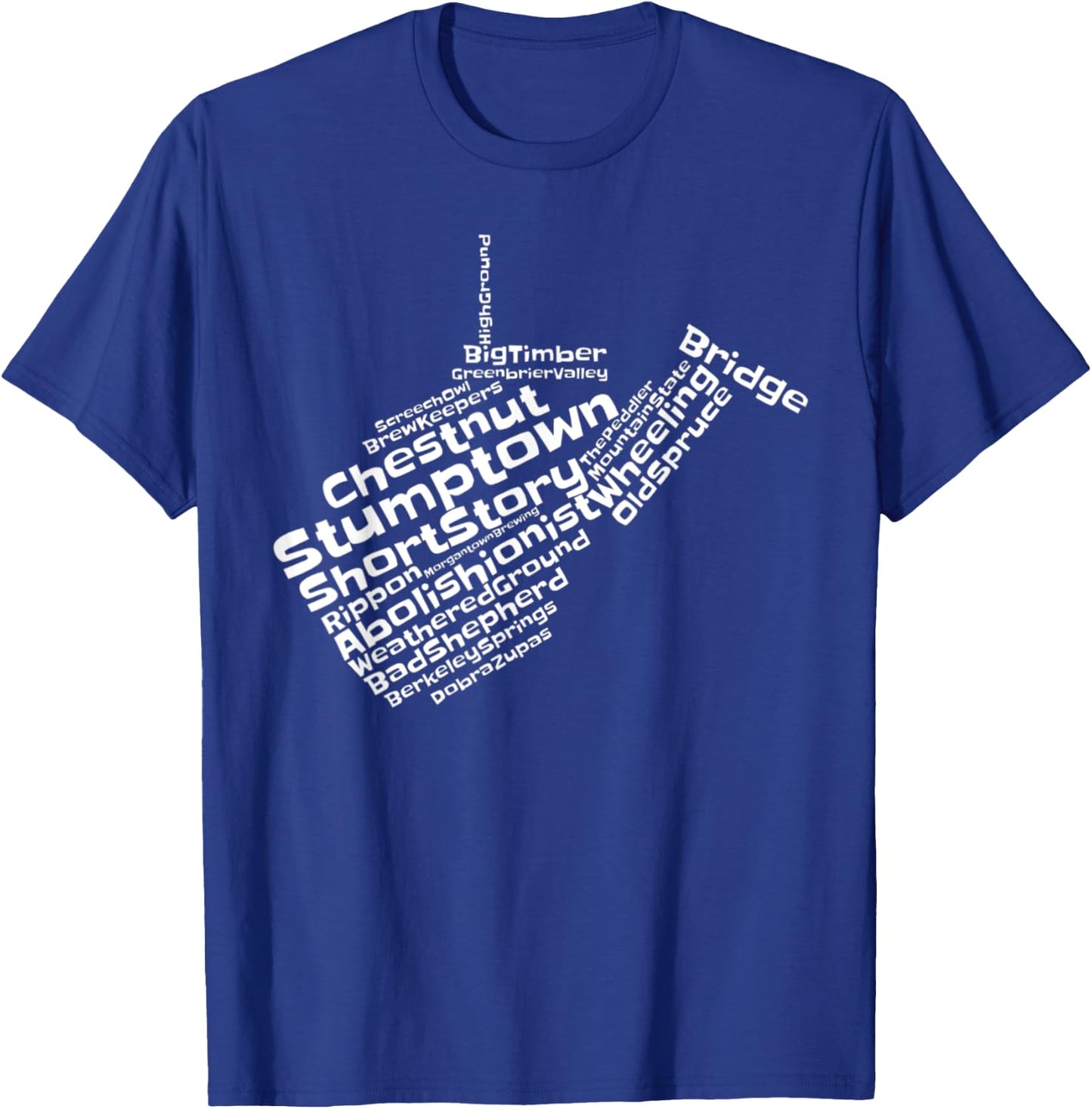 Drink Local West Virginia Breweries T-Shirt - T-Shirt | Royal