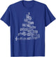 Musical Christmas Notes And Treble Christmas Tree Music T-Shirt - T-Shirt | Royal