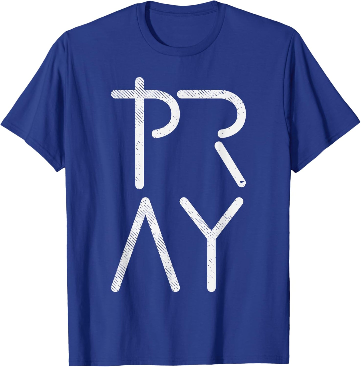 Pray God Jesus Christ Faith Prayer Religious Christian Gift T-Shirt - T-Shirt | Royal