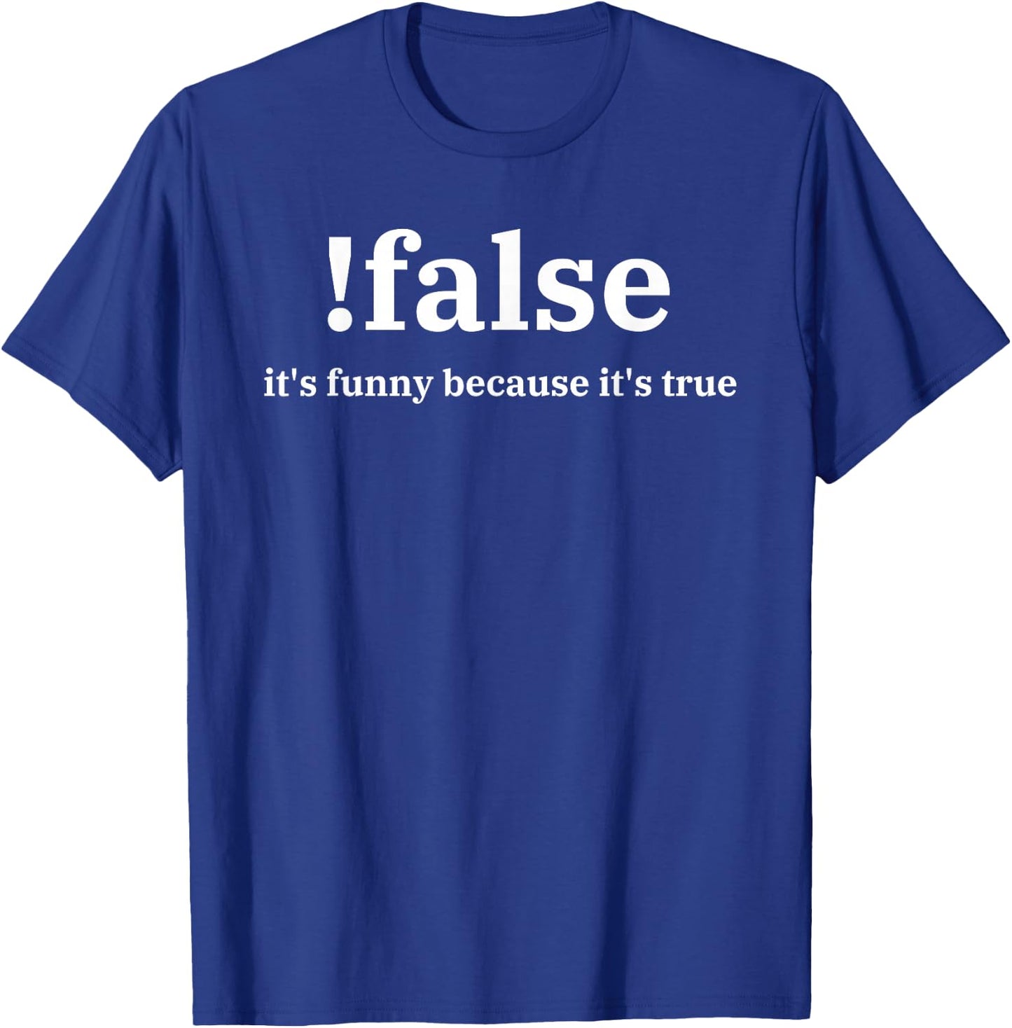 False Pun - Funny Computer Science Programmer & Coding T-Shirt - T-Shirt | Royal