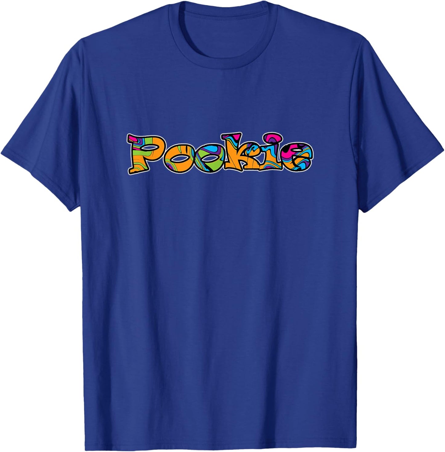 Pookie Retro Tie Dye Cute Graffiti Wife Husband Love Couple T-Shirt - T-Shirt | Royal