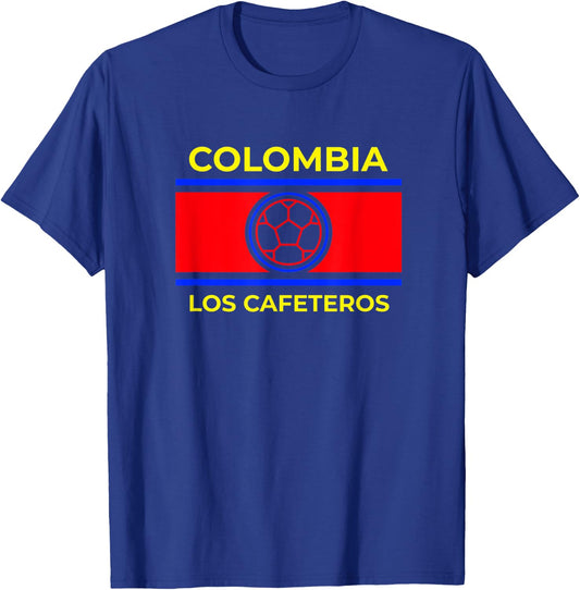 Colombia Soccer Futbol Jersey Shirt Los Cafeteros T-Shirt - T-Shirt | Royal