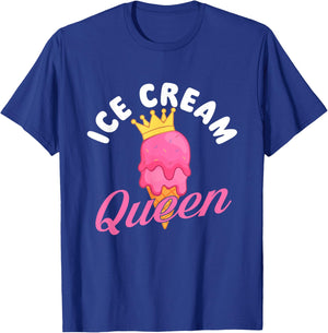 Ice Cream Queen - Ice Cream Lover Gelato Sweet Tooth T-Shirt - T-Shirt | Royal