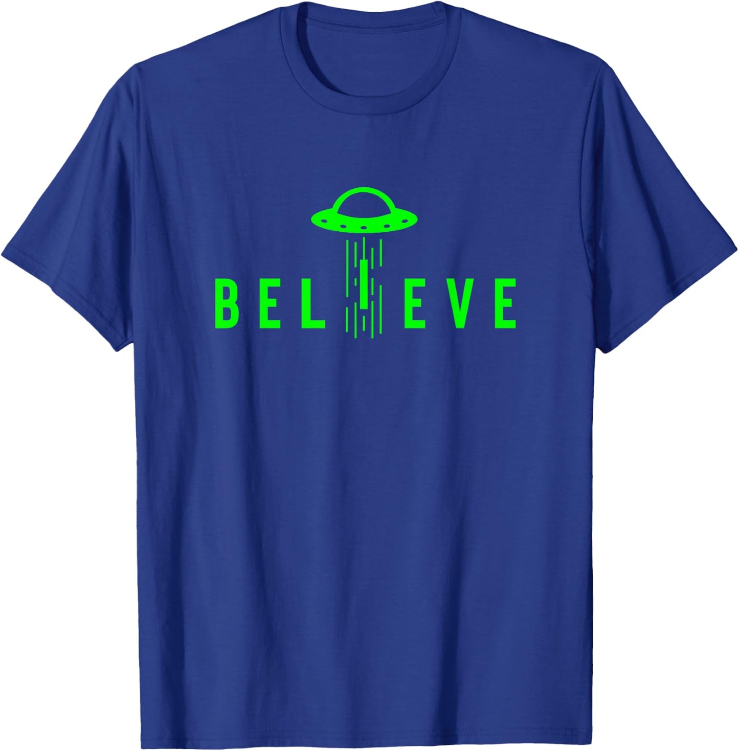 Alien Lover Gifts Men Women Kids UFO Abduction Believe T-Shirt - T-Shirt | Royal