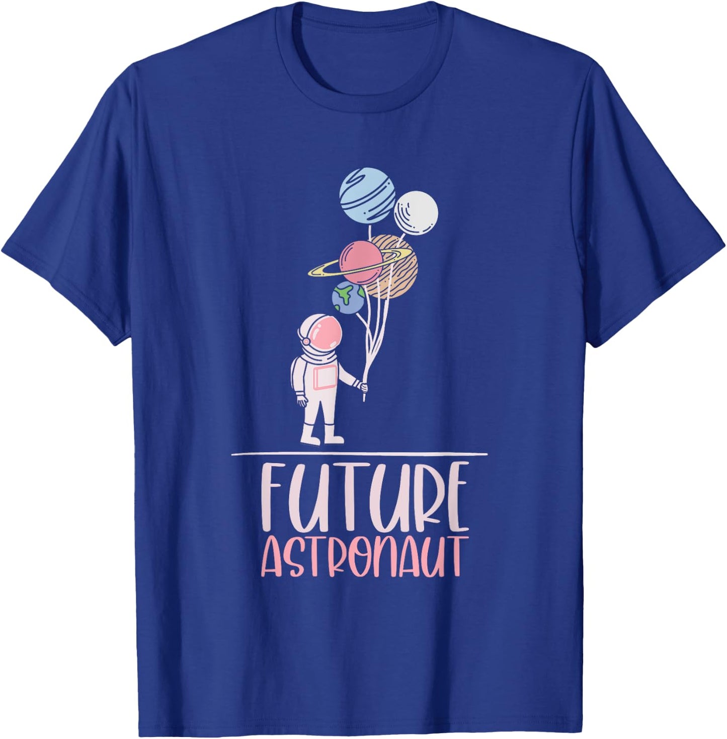 Planet Balloon Space Science Kids Gift Future Astronaut T-Shirt - T-Shirt | Royal