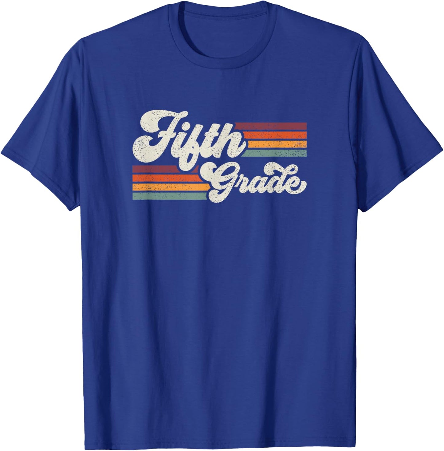 Retro Fifth Grade Teacher Back To School T-Shirt - T-Shirt | Royal