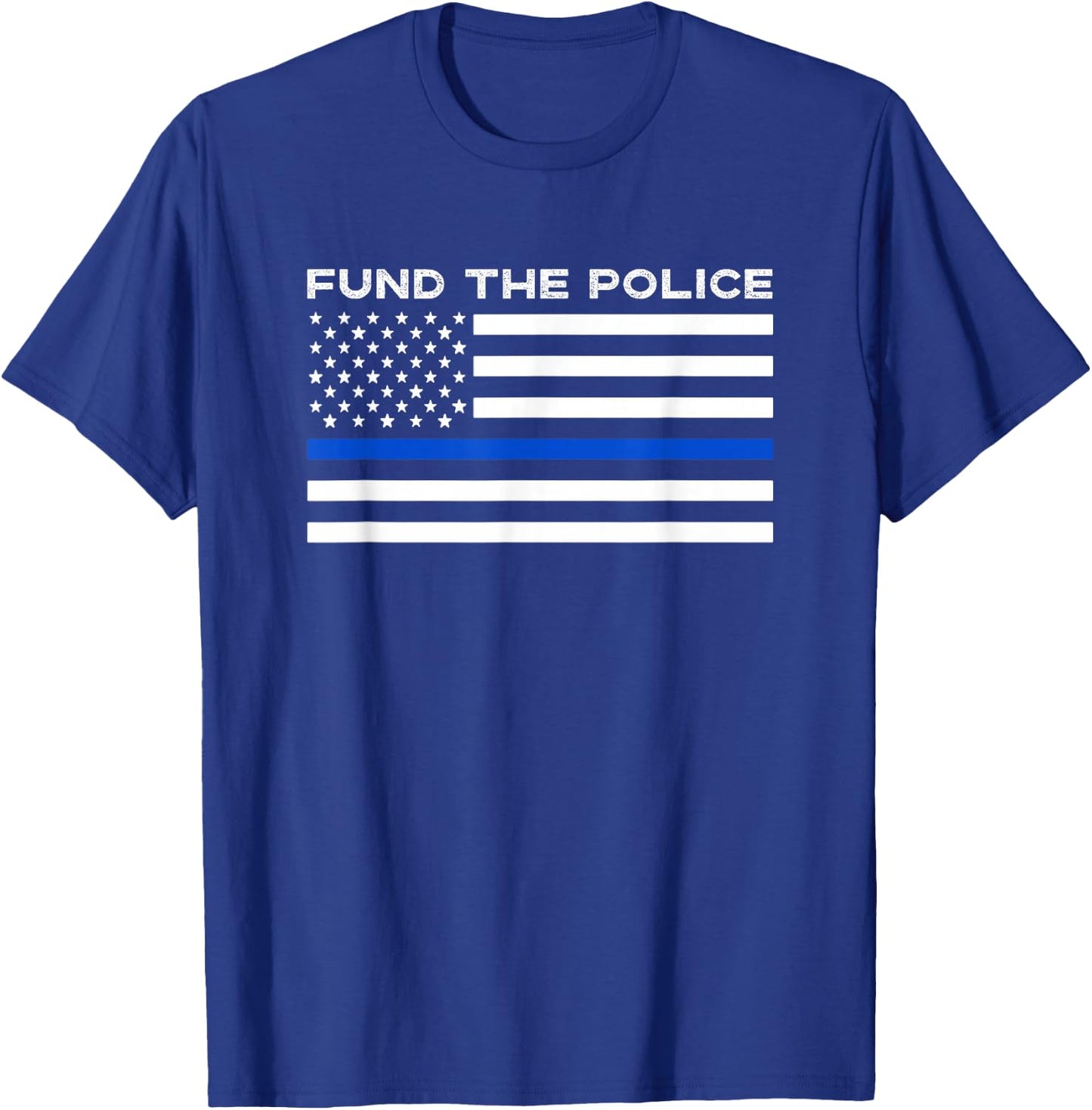 Fund The Police - Thin Blue Line Flag T-Shirt - T-Shirt | Royal