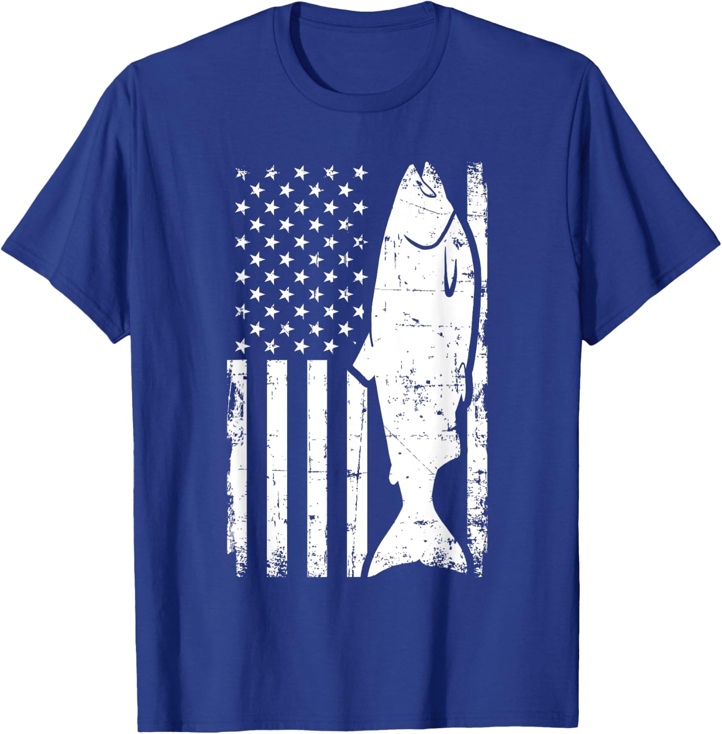 Salmon Fishing USA T-Shirt - T-Shirt | Royal