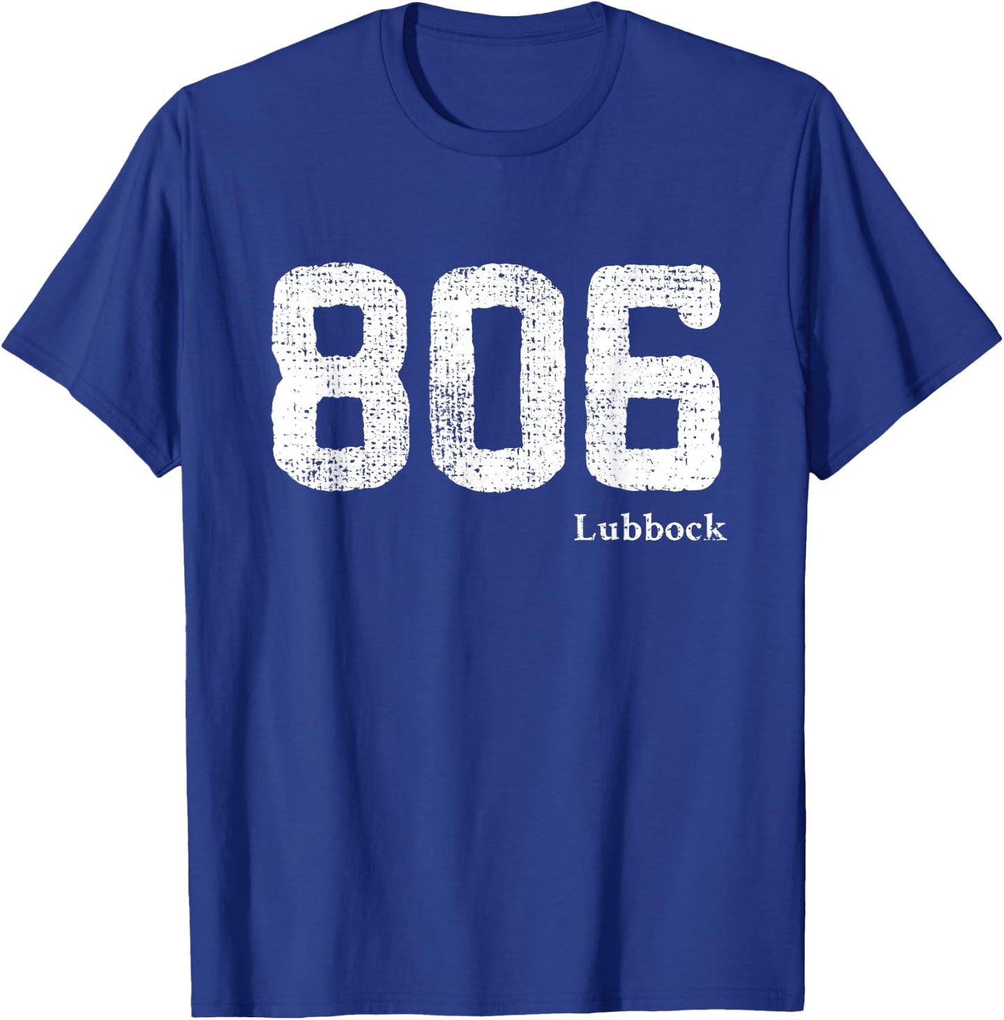 806 Area Code Lubbock, Texas T-Shirt - T-Shirt | Royal