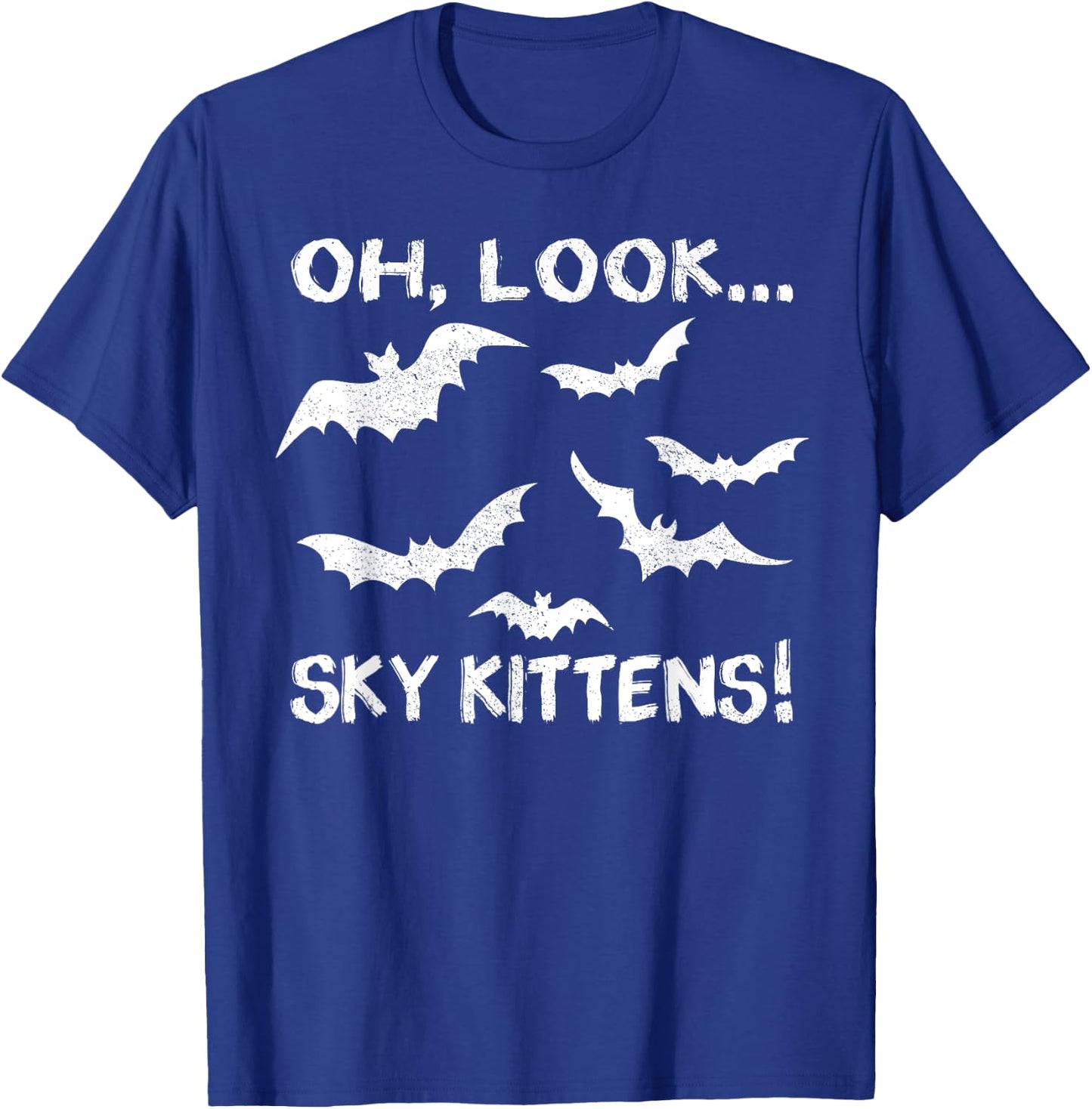 Funny Bat Lover Gift Women Cool Sky Kittens Horror T-Shirt - T-Shirt | Royal