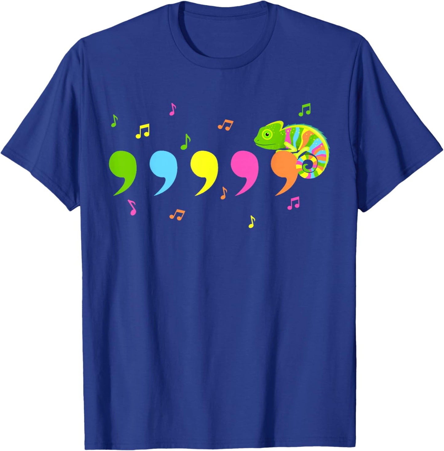 Comma Chameleon Lizard Reptiles T-Shirt - T-Shirt | Royal