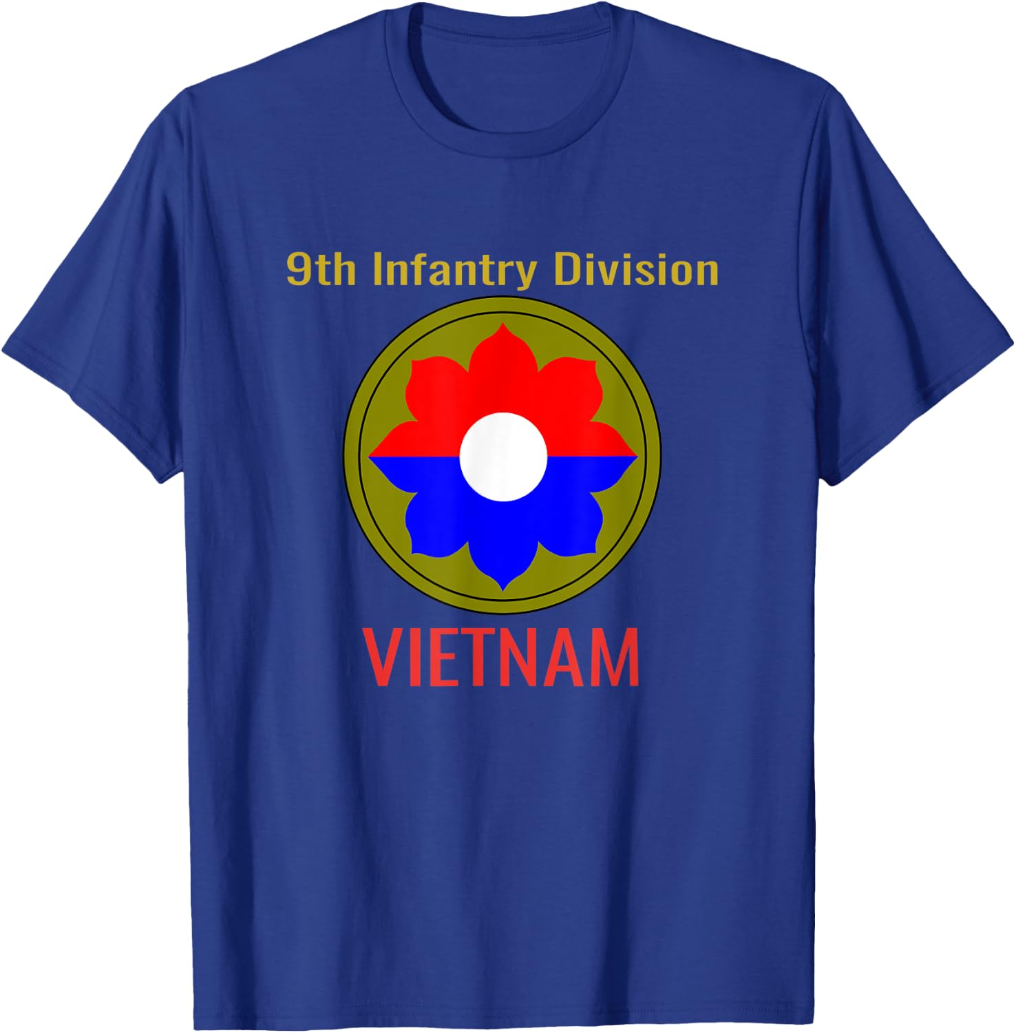 9th Infantry Division - Vietnam Combat Veteran T-Shirt - T-Shirt | Royal