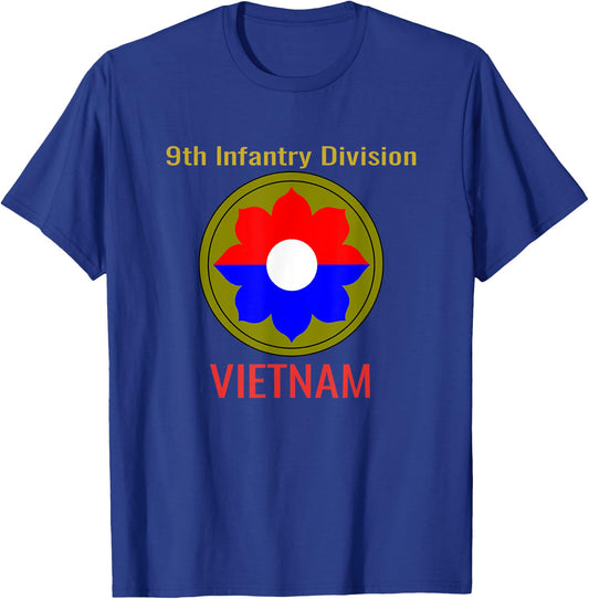 9th Infantry Division - Vietnam Combat Veteran T-Shirt - T-Shirt | Royal