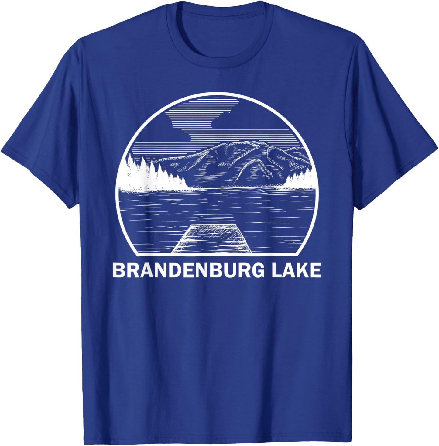 BRANDENBURG LAKE ILLINOIS Funny Fishing Camping Summer Gift Men Women Kids T-Shirt - T-Shirt | Royal