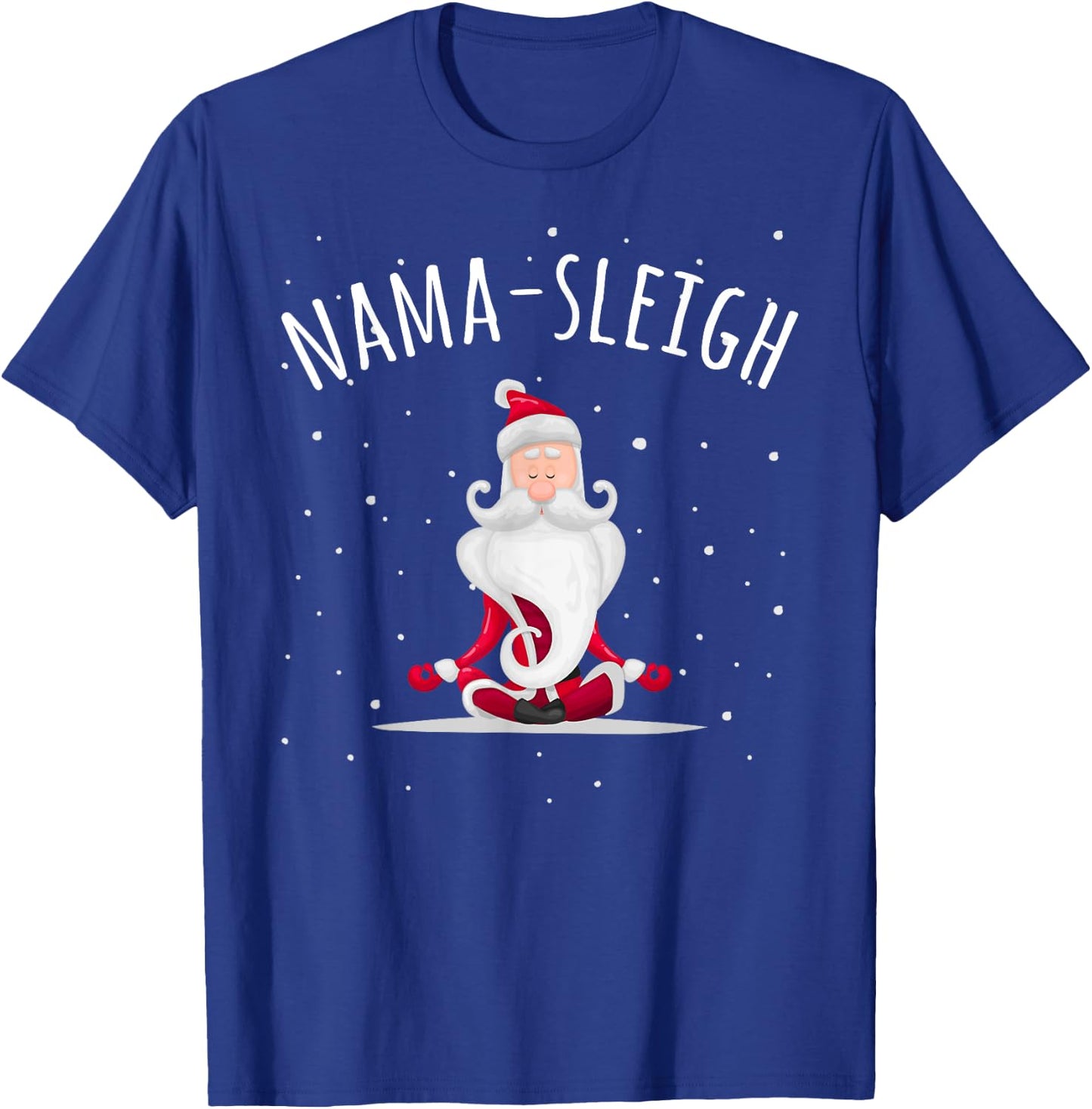 Nama-sleigh Namasleigh Funny Santa Yoga Christmas Lotus Pose T-Shirt - T-Shirt | Royal