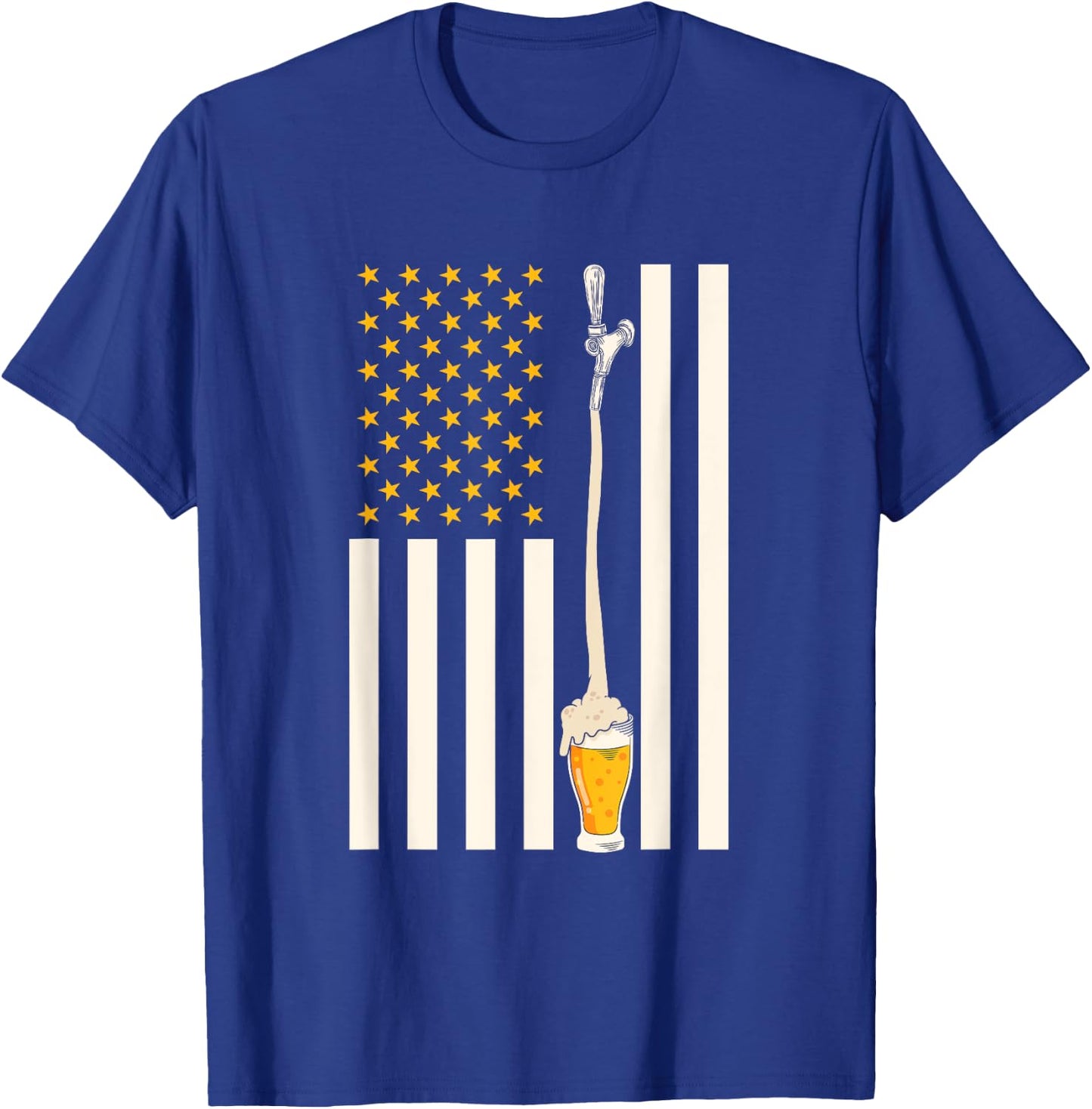 USA Flag Craft Beer Men T-Shirt - T-Shirt | Royal