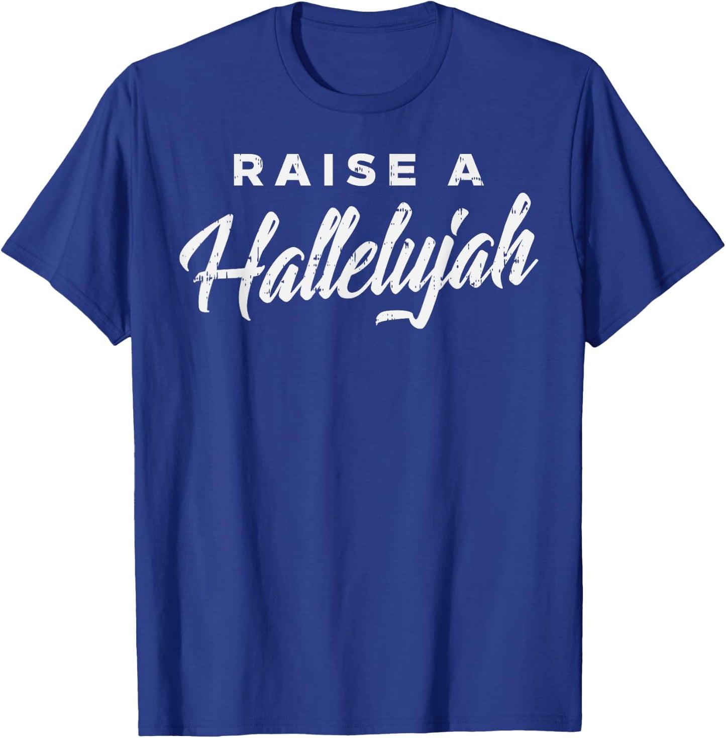 BoredKoalas Raise A Hallelujah Jesus Faith Christian Gift - Black, -Adult, Short Sleeve, , Small T-Shirt - T-Shirt | Royal