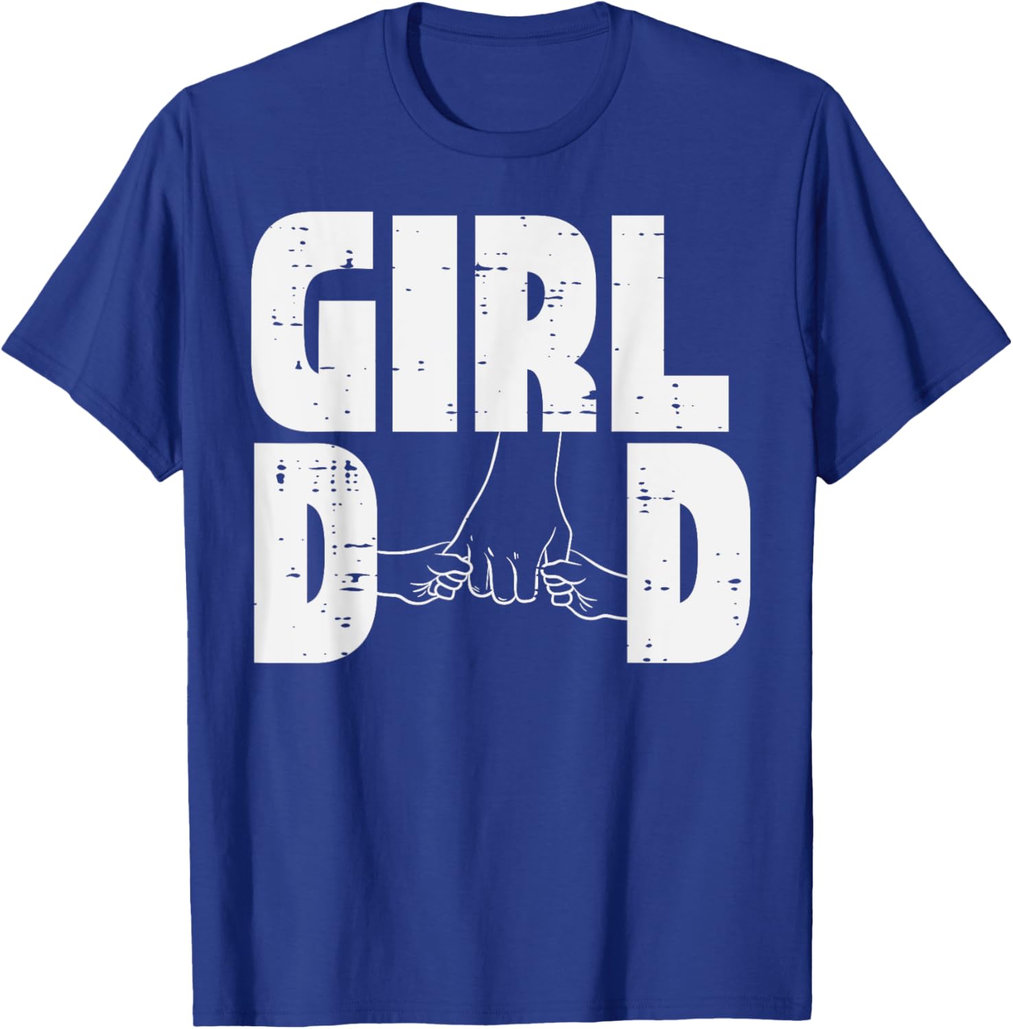 Fathers Day Girl Dad Hold Hands Cute Daddys Daughter Papa T-Shirt - T-Shirt | Royal
